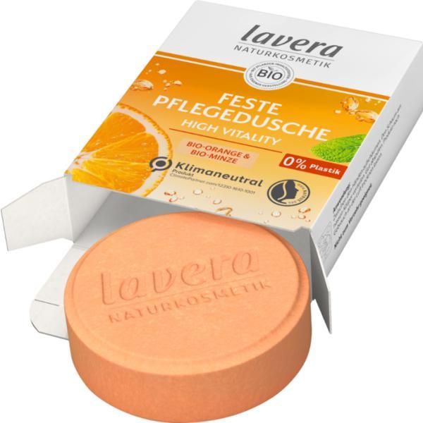 Lavera Твърд душ гел с портокал и мента Hight Vitality Lavera, 50 гр