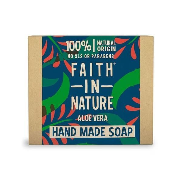 Faith in Nature Твърд натурален сапун с алое вера - Faith in Nature Hand Made Soap Aloe Vera, 100 гр