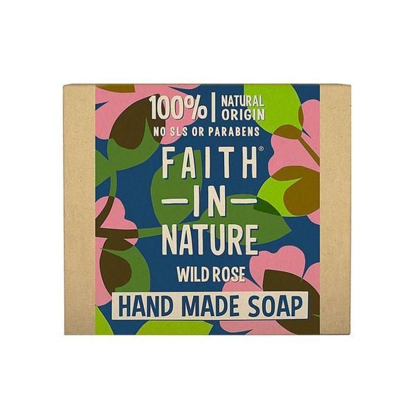 Faith in Nature Твърд натурален сапун с дива роза - Faith in Nature, 100 гр