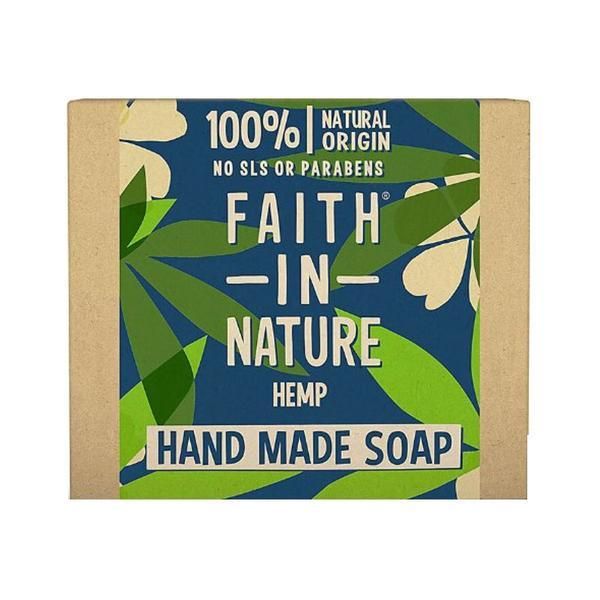 Faith in Nature Твърд натурален сапун с коноп - Faith in Nature Hand Made Soap Hemp, 100 гр