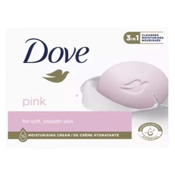 Dove Твърд сапун - Dove Pink за мека, гладка кожа, 90 гр