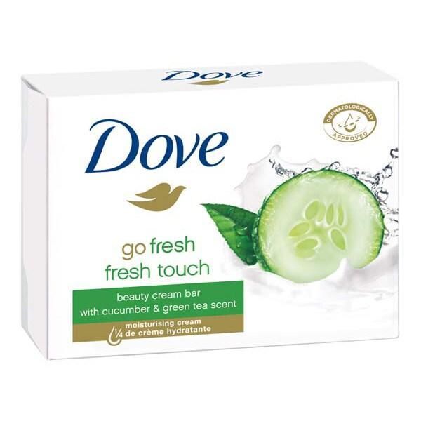 Dove Твърд сапун Краставица и зелен чай - Dove Go Fresh Touch Beauty Cream Bar, 100 гр