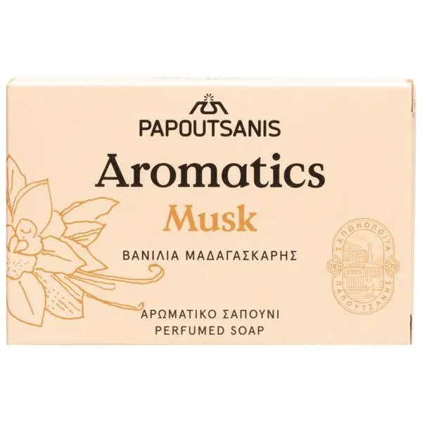 Papoutsanis Твърд сапун с мускус - Musk Aromatics, Papoutsanis, 100 гр