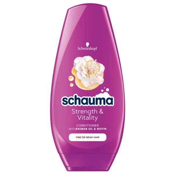 Schauma Укрепващ балсам за крехка или тънка коса - Schwarzkopf Schauma Strength &amp; Vitality Conditioner for Fine or Weak Hair, 250 мл