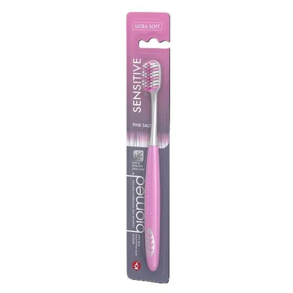 Biomed Ултра мека четка за зъби за цялостна грижа - Biomed Sensitive Pink Salt, 1 бр