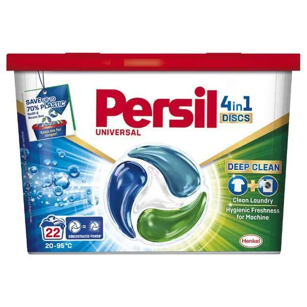Persil Универсален детергент на капсула - Persil 4 в 1 Universal Deep Clean, 22 бр.