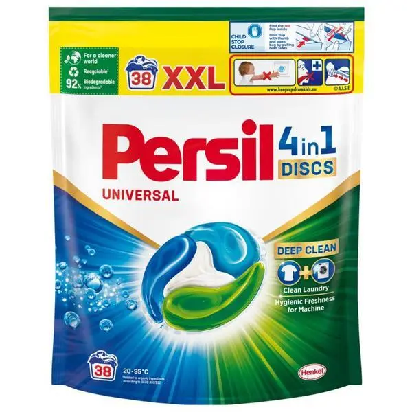 Persil Универсален детергент на капсула - Persil 4 в 1 Universal Deep Clean, 38 бр