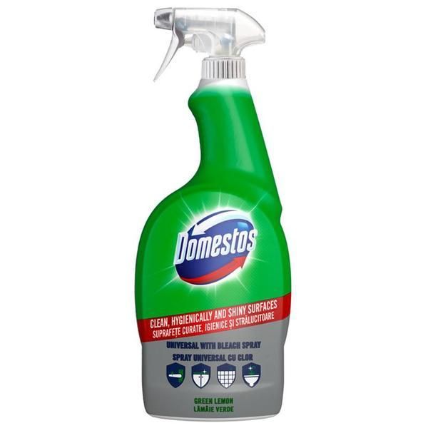 Domestos Универсален хлорен спрей - Domestos Spray Green Lemon, 750 мл