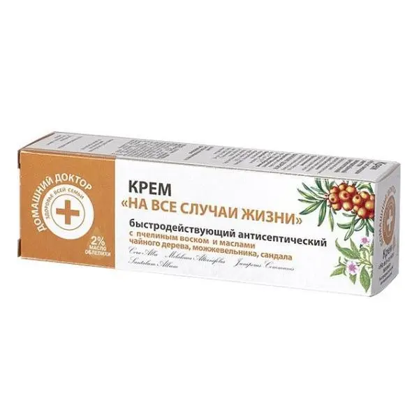 Doctorul Casei Универсален интензивен антисептичен крем с масла от облепиха и чаено дърво Doctorul Casei, 30мл