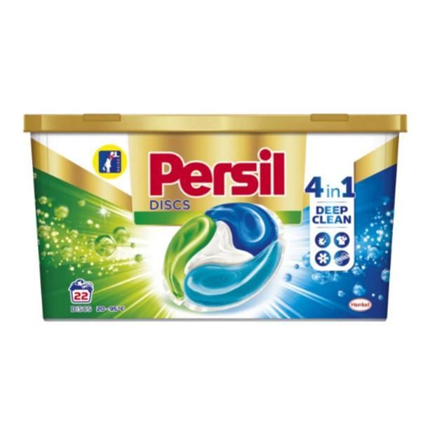 Persil Универсален капсулен прах за пране - Persil Disc 4 в 1 Deep Clean, 22 бр