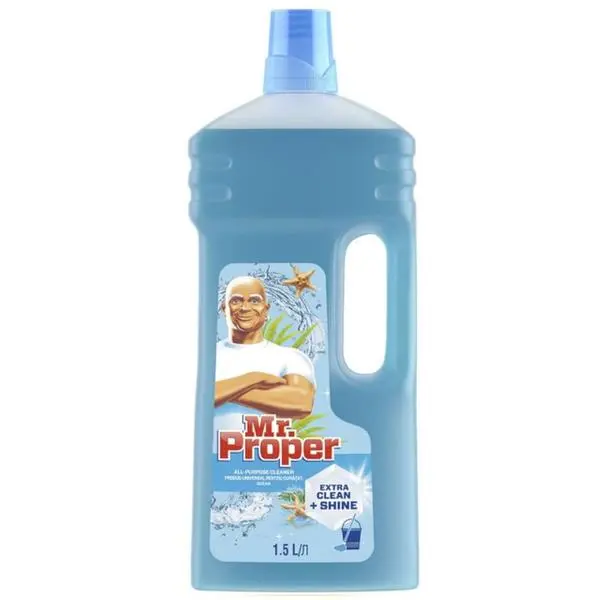 Mr. Proper Универсален почистващ препарат с морски аромат - Mr. Proper All-Purpose Cleaner Ocean, 1500 мл