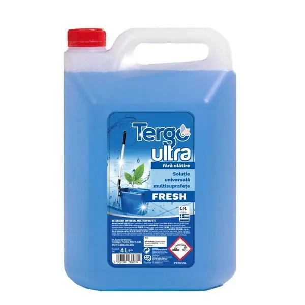 Tergo Универсален разтвор за много повърхности без изплакване - Tergo Ultra Fresh, 4000 мл