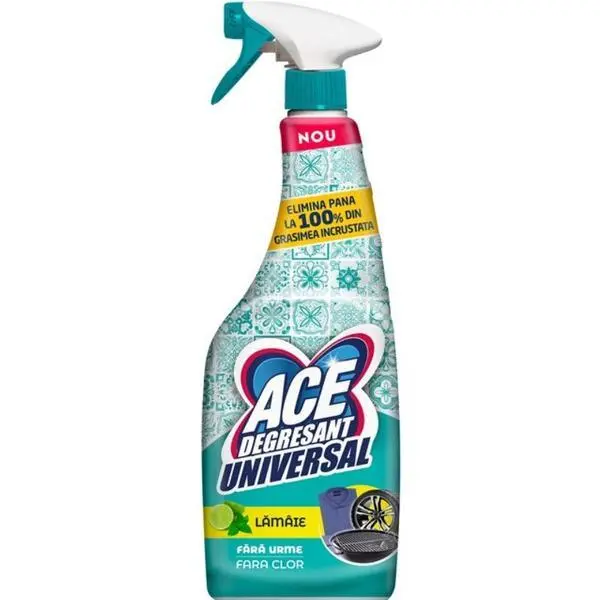 Ace Универсален спрей за обезмасляване с аромат на лимон, без хлор - ACE Universal Degreaser, 550 мл