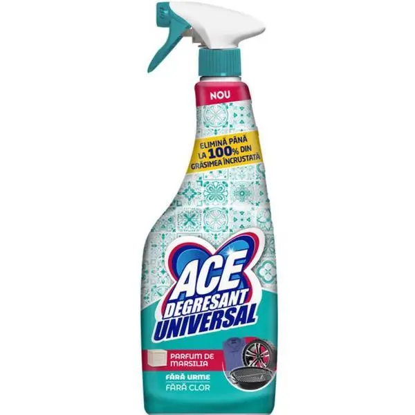 Ace Универсален спрей за обезмасляване с аромат на Марсилия, без хлор - ACE Universal Degreaser, 550 мл