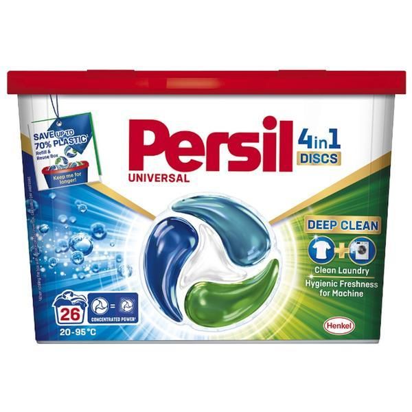 Persil Универсална капсула за пране - Persil Universal Disc 4 в 1 Deep Clean, 26 бр