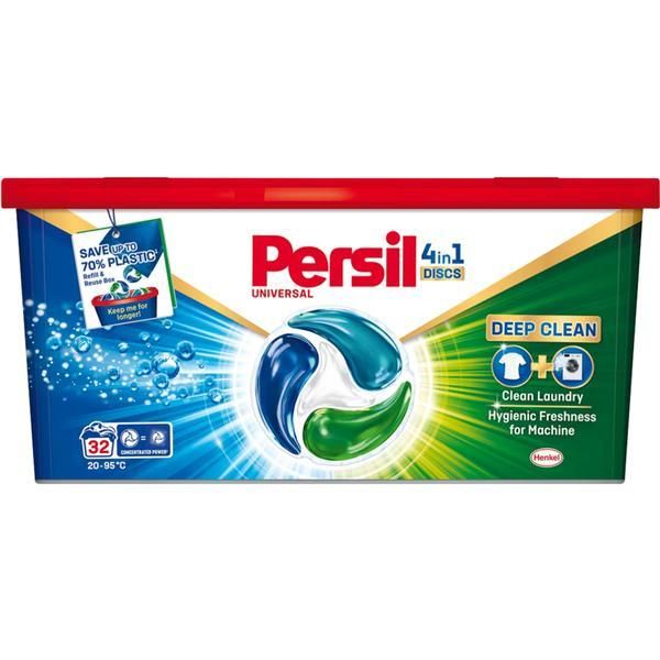 Persil Универсална капсула за пране - Persil Universal Disc 4 в 1 Deep Clean, 32 бр