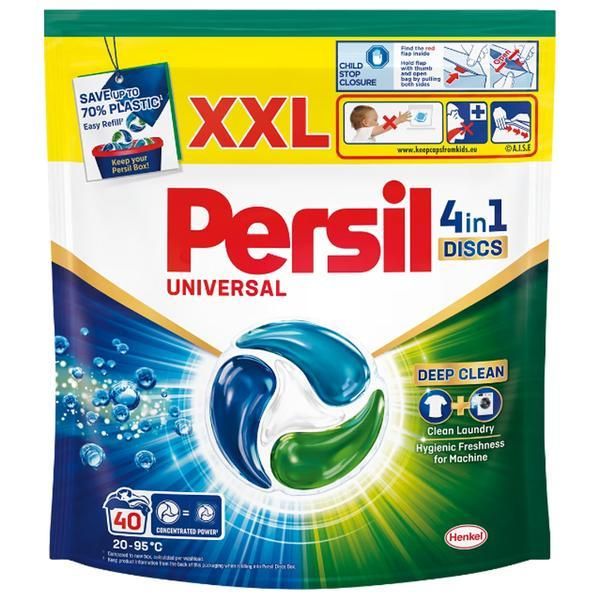 Persil Универсална капсула за пране - Persil Universal Disc 4 в 1 Deep Clean, 40 бр