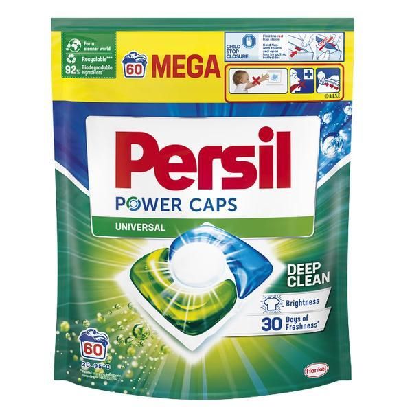 Persil Универсални почистващи препарати на капсули - Persil Power Caps Universal, 60 бр