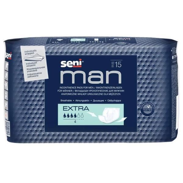 Seni Урологични абсорбенти за мъже с уринарна инконтиненция - Seni Man Extra, 15 бр