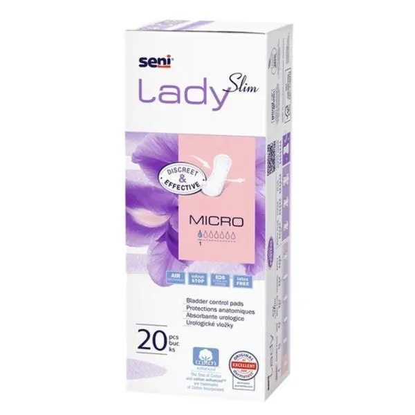 Seni Урологични абсорбенти за уринарна инконтиненция - Seni Lady Slim Bladder Control Pads Micro, 20 бр