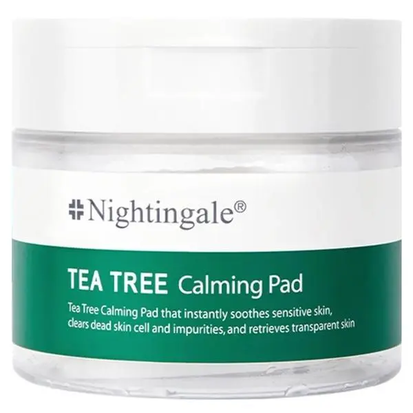 Nightingale Успокояващи тампони за чувствителна кожа - Nightingale Tea Tree Calming Pad, 60 тампона