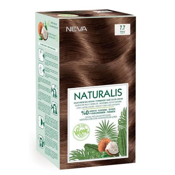 Naturalis Веган боя за коса без амоняк - Naturalis, Neva, нюанс 7.7 Caramel, 150 мл
