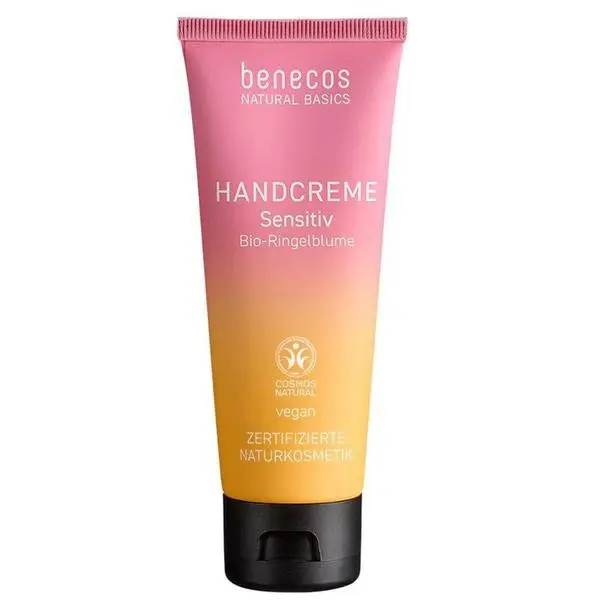 Benecos Веган крем за ръце за чувствителна кожа, с органичен невен - Benecos Hand Creme Sensitiv, 75 мл