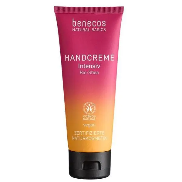 Benecos Веган крем за ръце за суха кожа, с органично масло от ший - Benecos Hand Creme Intensiv, 75 мл