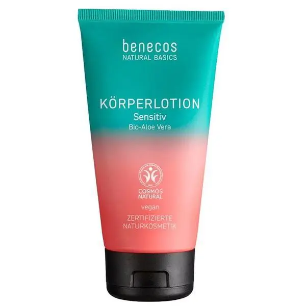 Benecos Веган лосион за тяло за чувствителна кожа с органично алое вера - Benecos Korperlotion Sensitiv, 150 мл