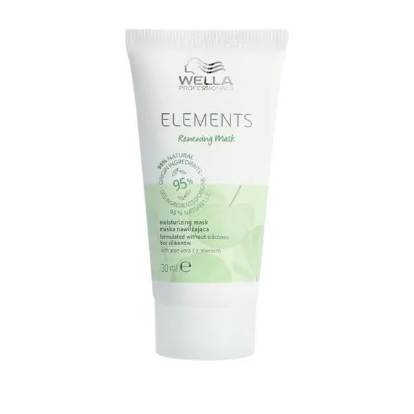 Wella Professionals Веган маска за коса за всички типове коса - Wella Professionals Elements Renewing Mini Mask, 30 мл