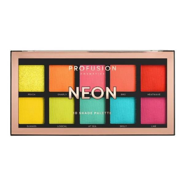 Profusion Веган палитра сенки за очи, 10 нюанса - Profusion Cosmetics Neon, 103 гр