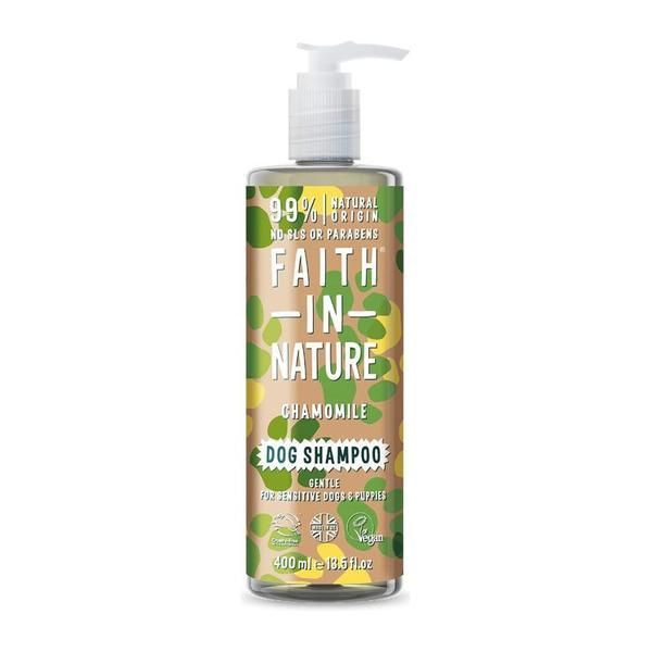 Faith in Nature Веган шампоан от лайка за кучета с чувствителна кожа - Faith In Nature Chamomile Dog Shampoo, 400 мл