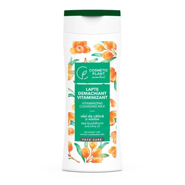 Cosmetic Plant Витаминизиращо почистващо мляко със зехтин и масло от облепиха Cosmetic Plant, 200мл