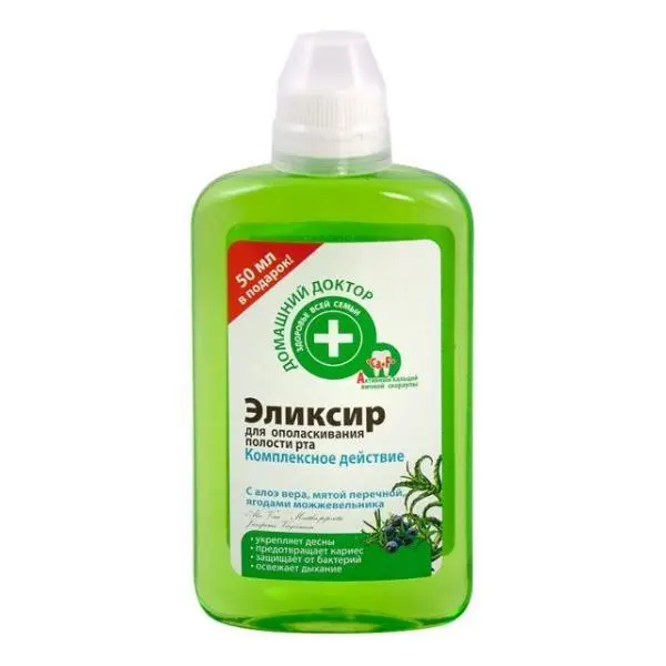 Doctorul Casei Вода за уста с екстракти от мента, алое и хвойна Doctorul Casei, 300мл