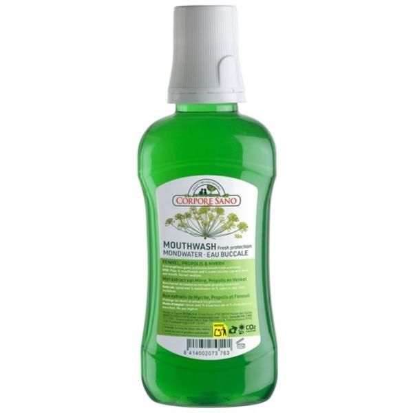 Corpore Sano Вода за уста със смирна, прополис и копър - Corpore Sano Mouthwash Fresh Protection, 250 мл