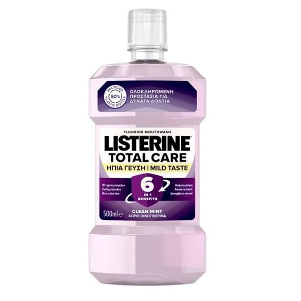 Listerine Вода за уста - Total Care Care Mild Taste 6in1 Benefits, 500 мл