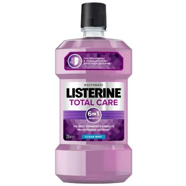 Listerine Вода за уста - Total Care Clean Mint 6in1 Benefits, 250 мл