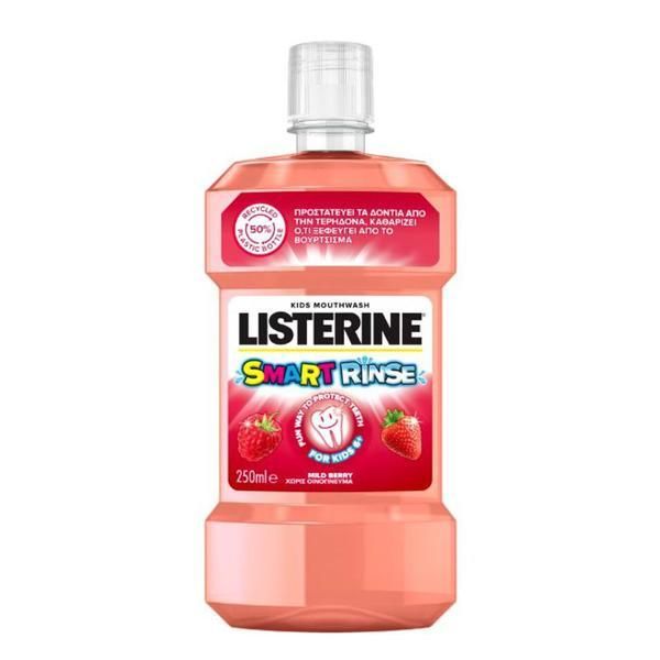 Listerine Вода за уста за деца 6+ - Listerine Smart Rinse For Kids 6+, 250 мл