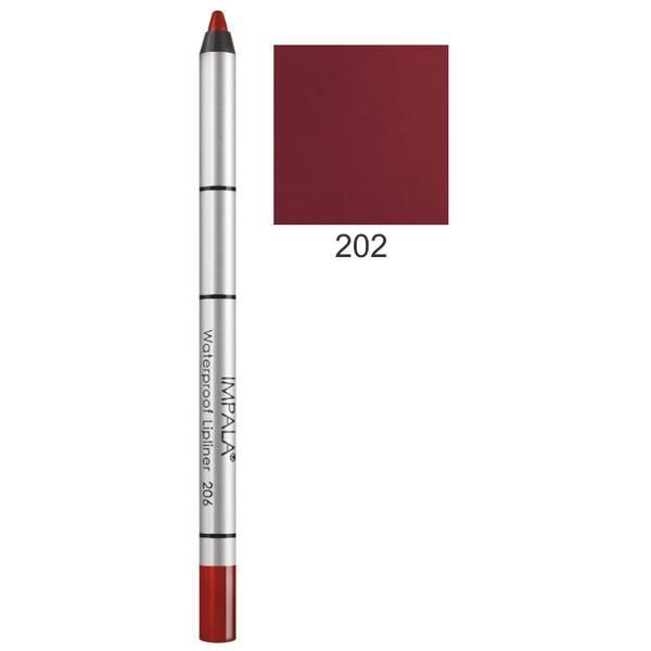 Impala Водоустойчив молив за контур на устни Impala, нюанс 202 Burgundy