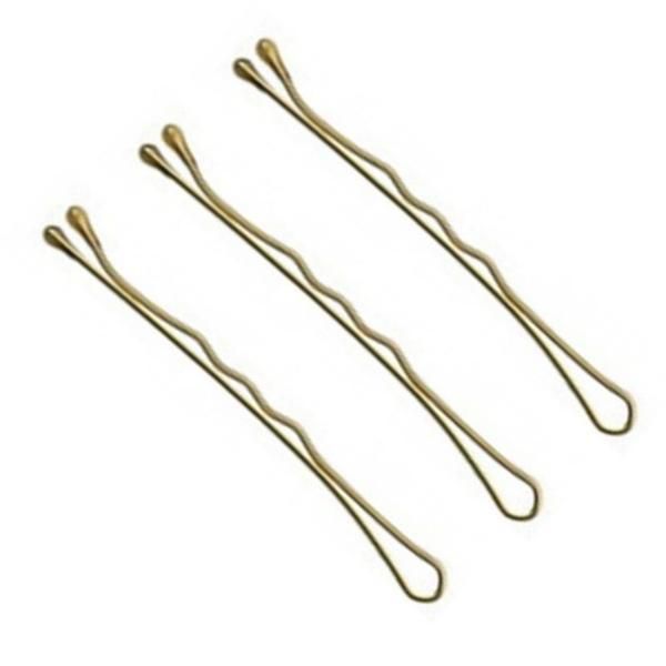 Locatelli Вълновидни фиби 7 см, Златни, Locatelli 12 бр