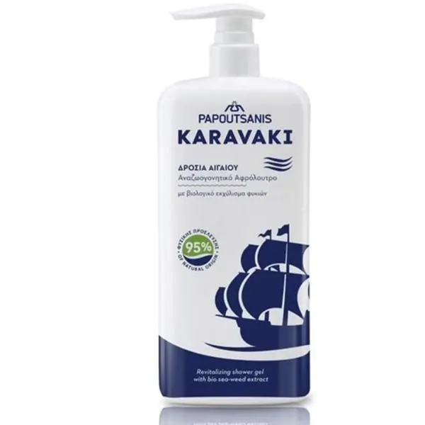 Karavaki Възстановяващ душ гел - Karavaki Aegean Breeze Shower Gel, 750 мл