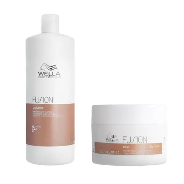 Wella Professionals Възстановяващ пакет за увредена коса - Wella Professionals Fusion: Шампоан 1000 мл, Маска 150 мл