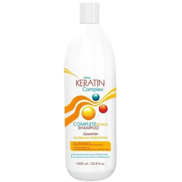 Total Keratin Complex Възстановяващ шампоан с кератин и млечни протеини - Total Keratin Complex Complete Repair Shampoo, 1000 мл