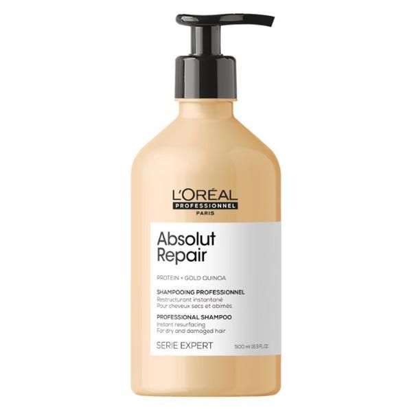 L'oreal Professionnel Възстановяващ шампоан за увредена коса - L&#039;Oreal Professionnel Absolut Repair Gold Quinoa + Protein Shampoo, 500мл