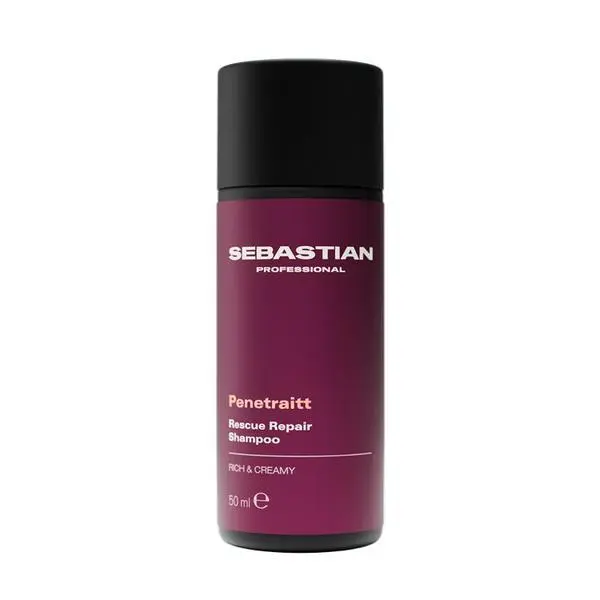Sebastian Professional Възстановяващ шампоан за увредена коса - Sebastian Professional Penetraitt Rescue Repair Shampoo, 50 мл