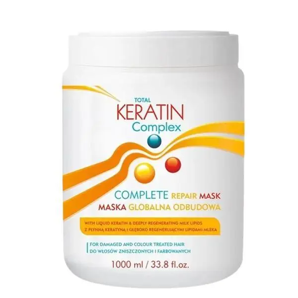 Total Keratin Complex Възстановяваща маска с кератин и млечни протеини - Total Keratin Complex Complete Repair Mask, 1000 мл