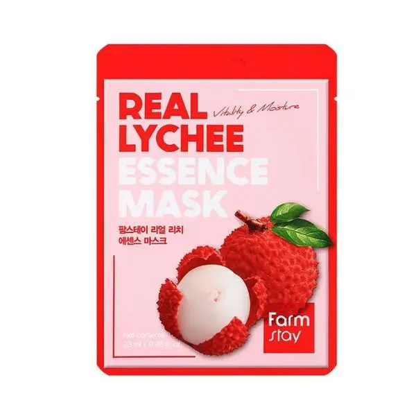 Farm Stay Възстановяваща маска за лице с екстракт от личи - FarmStay Real Lychee Essence Mask, 23 мл