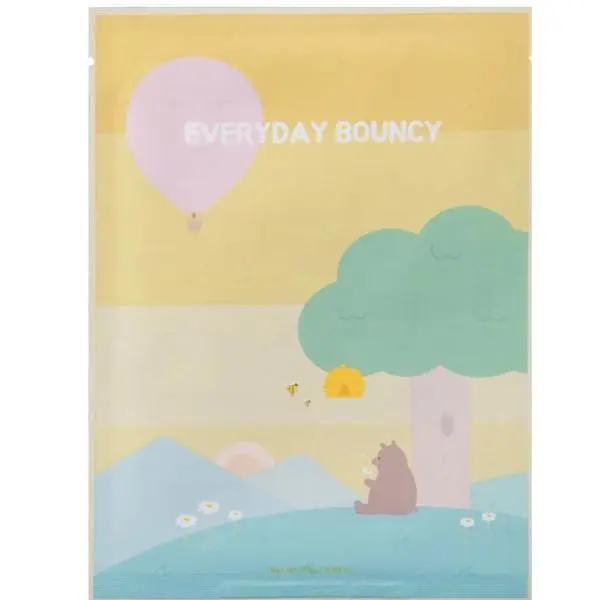 Quret Възстановяваща маска за лице с екстракт от прополис - Quret Pack Age Everyday Bouncy Facial Mask, 25 гр