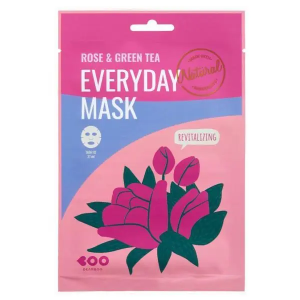 Dearboo Възстановяваща маска за лице с розов цвят и зелен чай - Dearboo Everyday Mask, 27 гр
