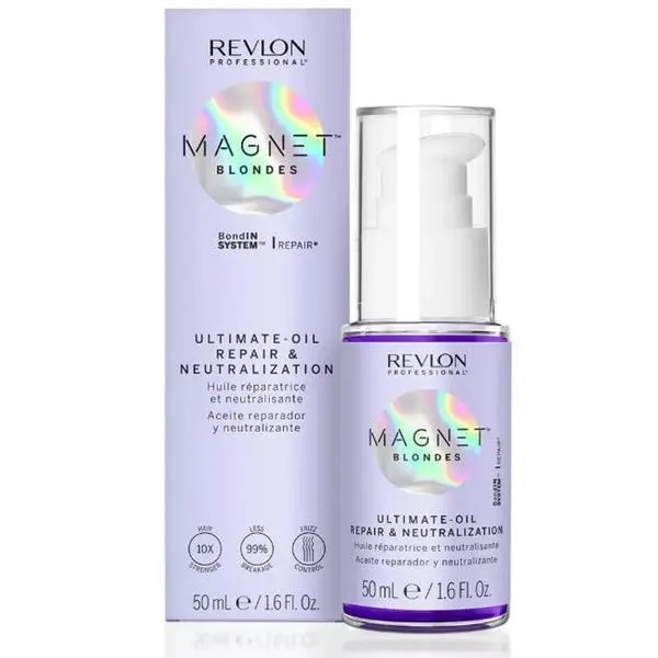 Revlon Professional Възстановяващо и неутрализиращо масло за руса коса - Revlon Professional Magnet Blondes Ultimate Oil Repair &amp; Neutralization, 50 мл